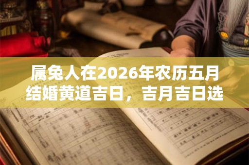 属兔人在2026年农历五月结婚黄道吉日，吉月吉日选择法