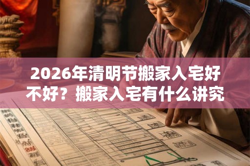 2026年清明节搬家入宅好不好?搬家入宅有什么讲究? 2026年清明节搬家入宅好不好?搬家入宅有什么讲究?
