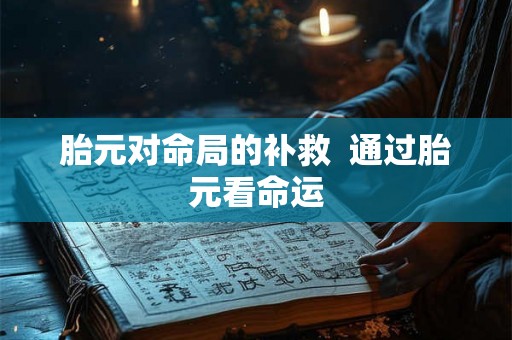 胎元对命局的补救  通过胎元看命运