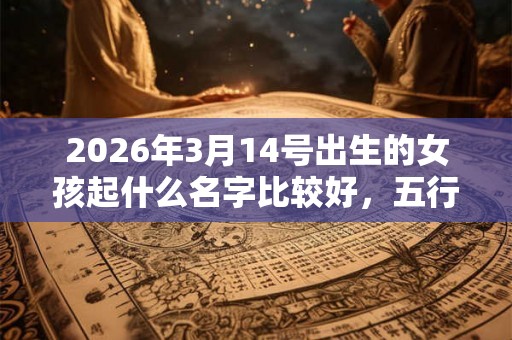 2026年3月14号出生的女孩起什么名字比较好，五行属什么