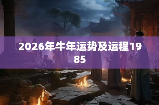 2026年牛年运势及运程1985