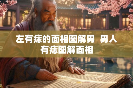 左有痣的面相图解男  男人有痣图解面相