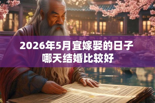 2026年5月宜嫁娶的日子 哪天结婚比较好