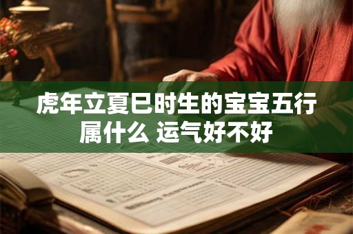 虎年立夏巳时生的宝宝五行属什么 运气好不好