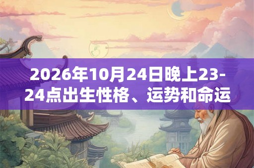 2026年10月24日晚上23-24点出生性格、运势和命运