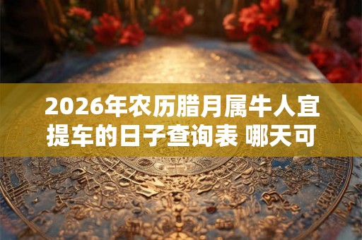 2026年农历腊月属牛人宜提车的日子查询表 哪天可以提新车 2026年农历腊月属牛人宜提车的日子查询表 哪天可以提新车