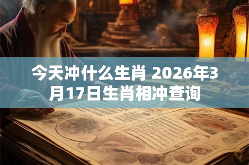 今天冲什么生肖 2026年3月17日生肖相冲查询 今天冲什么生肖 2026年3月17日生肖相冲查询