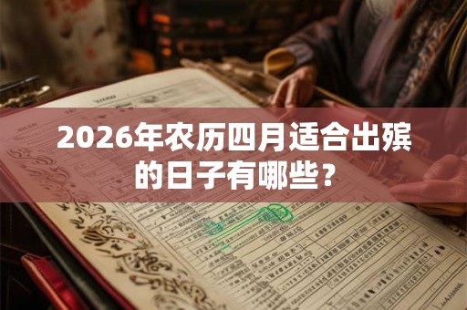 2026年农历四月适合出殡的日子有哪些？