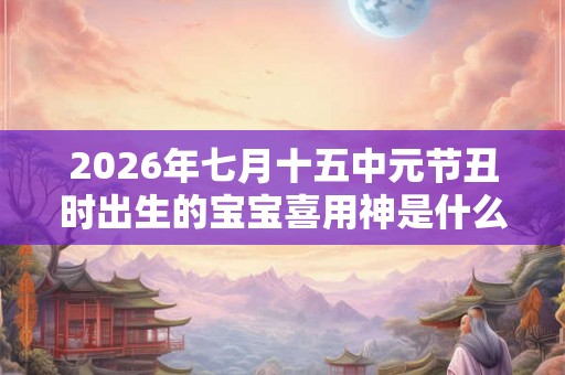 2026年七月十五中元节丑时出生的宝宝喜用神是什么？