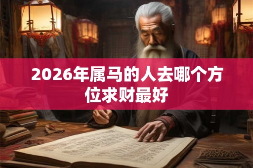 2026年属马的人去哪个方位求财最好