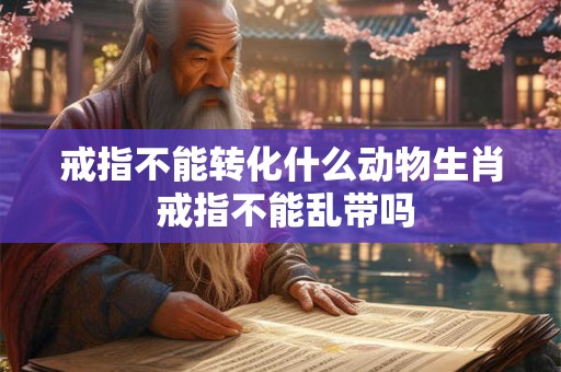 戒指不能转化什么动物生肖 戒指不能乱带吗