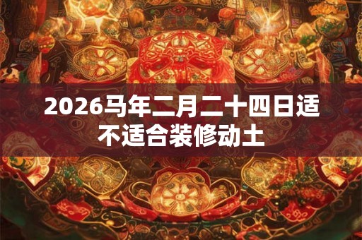2026马年二月二十四日适不适合装修动土