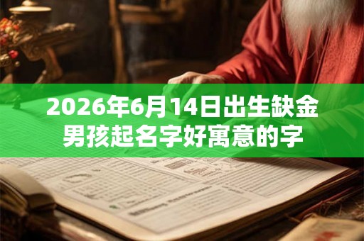 2026年6月14日出生缺金男孩起名字好寓意的字