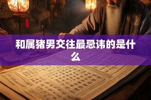 和属猪男交往最忌讳的是什么 和属猪男交往最忌讳的是什么