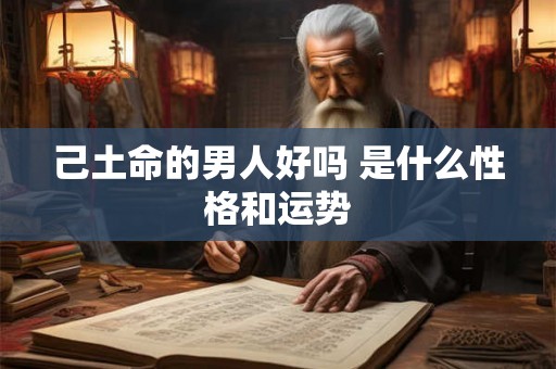 己土命的男人好吗 是什么性格和运势