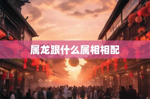 属龙跟什么属相相配