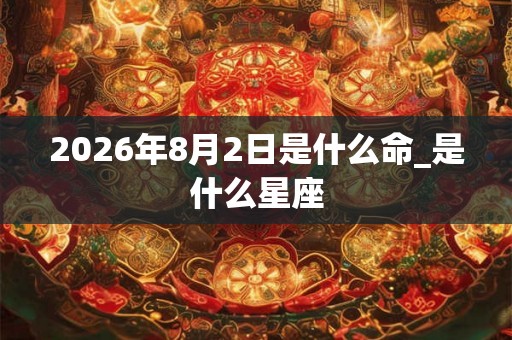 2026年8月2日是什么命_是什么星座