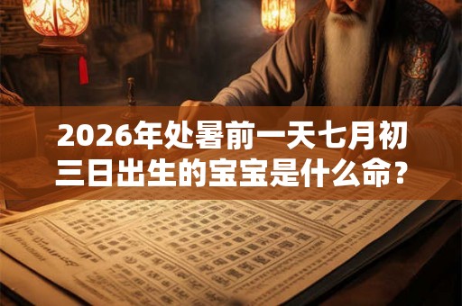 2026年处暑前一天七月初三日出生的宝宝是什么命? 2026年处暑前一天七月初三日出生的宝宝是什么命?