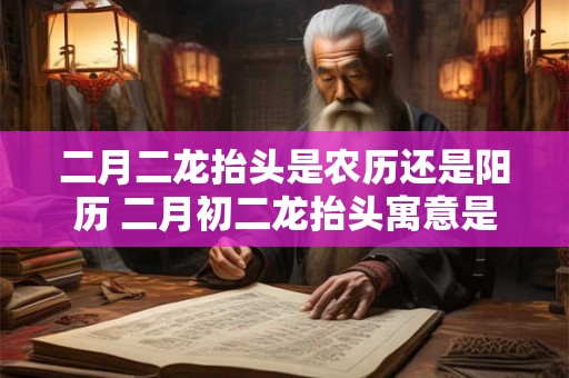 二月二龙抬头是农历还是阳历 二月初二龙抬头寓意是什么