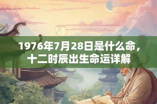 1976年7月28日是什么命,十二时辰出生命运详解 1976年7月28日是什么命,十二时辰出生命运详解