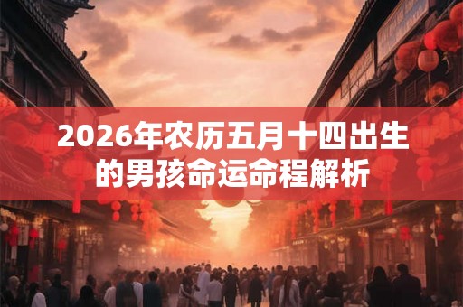 2026年农历五月十四出生的男孩命运命程解析