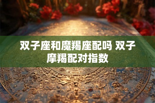 双子座和魔羯座配吗 双子摩羯配对指数