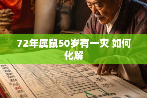 72年属鼠50岁有一灾 如何化解