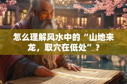 怎么理解风水中的“山地来龙，取穴在低处”？