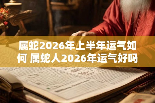 属蛇2026年上半年运气如何 属蛇人2026年运气好吗