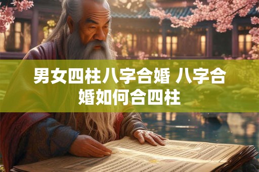 男女四柱八字合婚 八字合婚如何合四柱