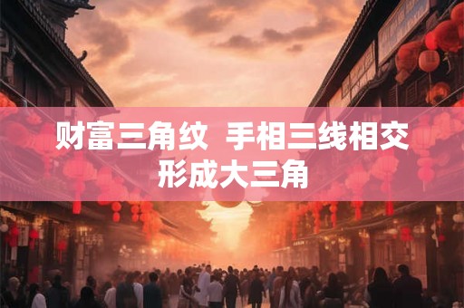 财富三角纹  手相三线相交形成大三角