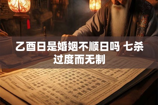 乙酉日是婚姻不顺日吗 七杀过度而无制 乙酉日是婚姻不顺日吗 七杀过度而无制