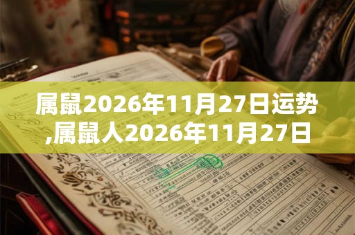 属鼠2026年11月27日运势,属鼠人2026年11月27日财运,生肖鼠2026年11月27日运势 属鼠2026年11月27日运势,属鼠人2026年11月27日财运,生肖鼠2026年11月27日运势