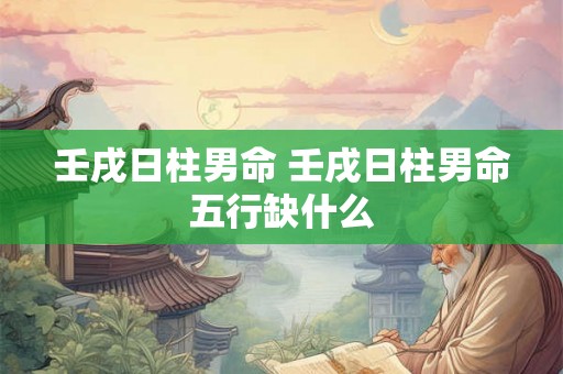 壬戌日柱男命 壬戌日柱男命五行缺什么