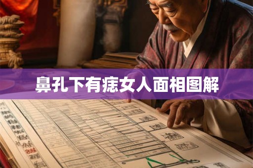 鼻孔下有痣女人面相图解