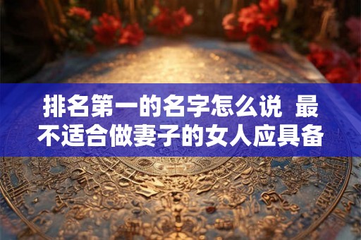 排名第一的名字怎么说  最不适合做妻子的女人应具备