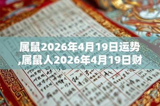 属鼠2026年4月19日运势,属鼠人2026年4月19日财运,生肖鼠2026年4月19日运势