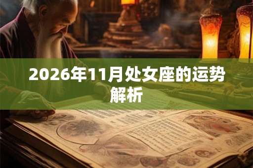 2026年11月处女座的运势解析