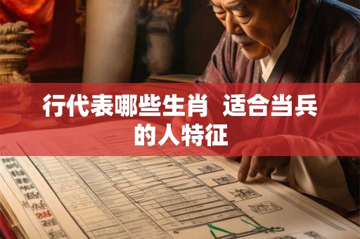 行代表哪些生肖 适合当兵的人特征 行代表哪些生肖 适合当兵的人特征