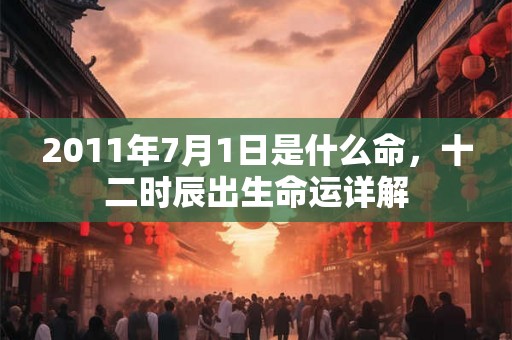 2011年7月1日是什么命，十二时辰出生命运详解
