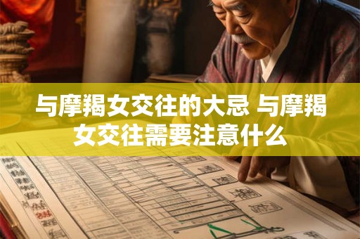 与摩羯女交往的大忌 与摩羯女交往需要注意什么