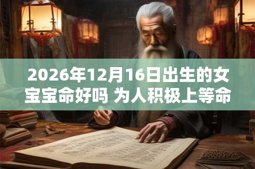 2026年12月16日出生的女宝宝命好吗 为人积极上等命局