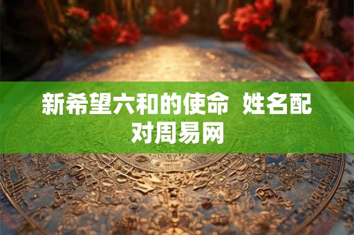 新希望六和的使命  姓名配对周易网