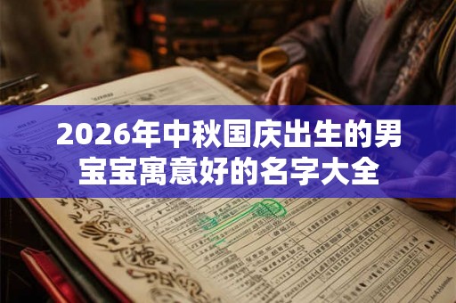 2026年中秋国庆出生的男宝宝寓意好的名字大全