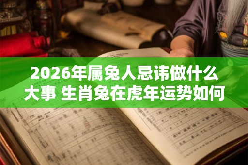 2026年属兔人忌讳做什么大事 生肖兔在虎年运势如何 2026年属兔人忌讳做什么大事 生肖兔在虎年运势如何