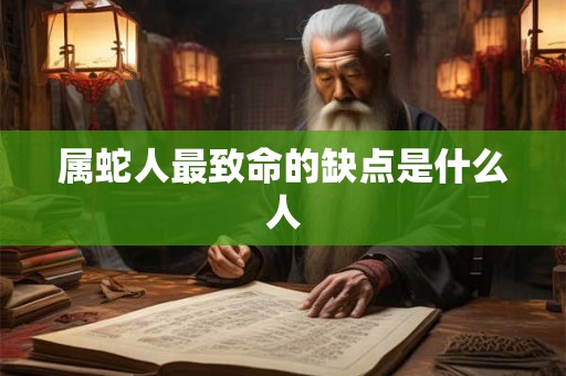 属蛇人最致命的缺点是什么人