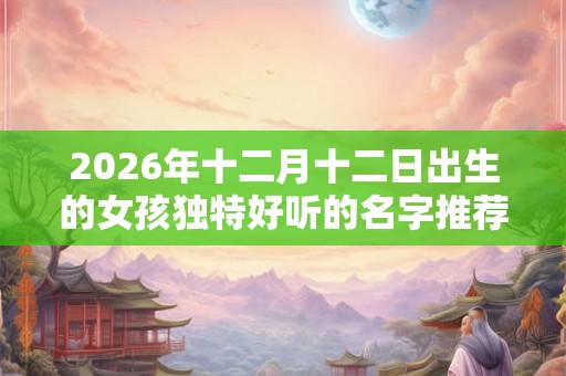 2026年十二月十二日出生的女孩独特好听的名字推荐 2026年十二月十二日出生的女孩独特好听的名字推荐