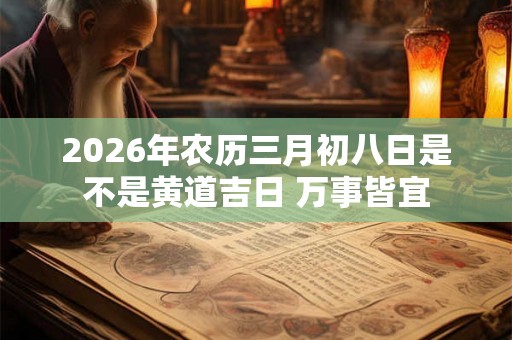 2026年农历三月初八日是不是黄道吉日 万事皆宜