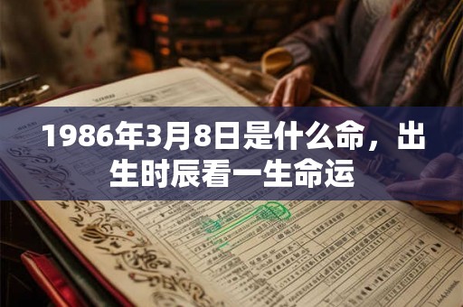 1986年3月8日是什么命，出生时辰看一生命运