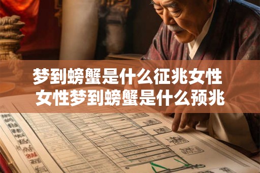 梦到螃蟹是什么征兆女性 女性梦到螃蟹是什么预兆